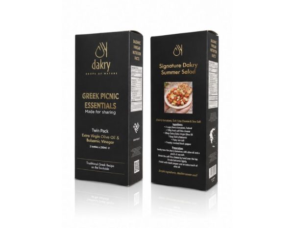 Dakry | Greek Picnic Essentials   Ex. Virgin Olive Oil & Black balsamic vinegar.